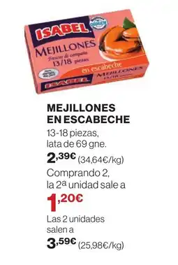 El Corte Inglés MEJILLONES EN ESCABECHE oferta