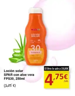 SPAR Loción solar SPAR con aloe vera FPS30, 250ml oferta
