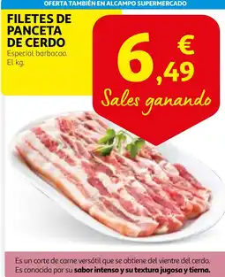 Alcampo FILETES DE PANCETA DE CERDO oferta