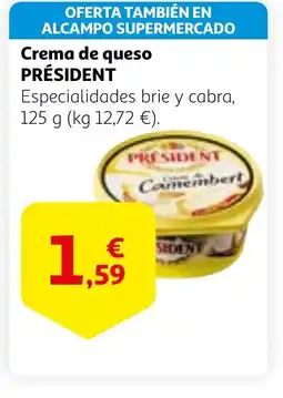 Alcampo Crema de queso PRÉSIDENT oferta