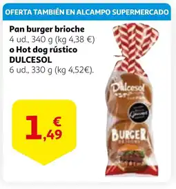 Alcampo Pan burger brioche oferta