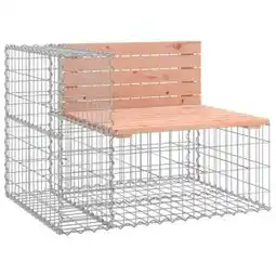 Brico Depôt vidaXL banco jardín diseño gaviones madera abeto douglas 92x71x65,5 cm oferta