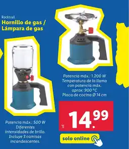 Lidl Rocktrail Hornillo de gas / Lámpara de gas oferta