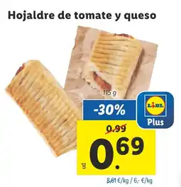Lidl Hojaldre de tomate y queso oferta
