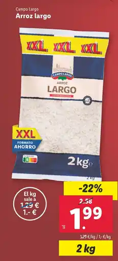 Lidl Campo Largo Arroz largo oferta