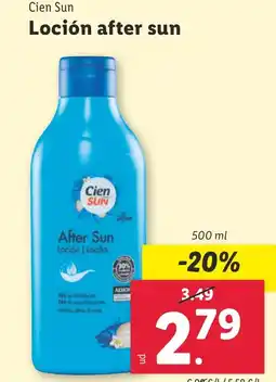Lidl Cien Sun Loción after sun oferta