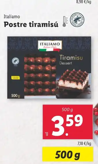 Lidl Italiamo Postre tiramisú oferta