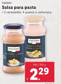 Lidl Italiamo Salsa para pasta oferta