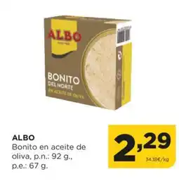 Alimerka ALBO Bonito en aceite de oliva, oferta