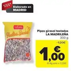 Carrefour La madrilena - pipas girasol tostadas oferta