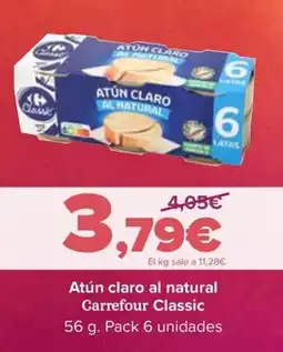 Carrefour Atún claro al natural Carrefour Classic oferta