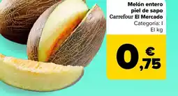 Carrefour Melón entero piel de sapo oferta