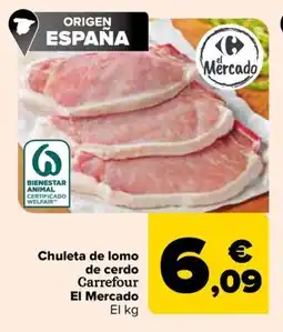 Carrefour Chuleta de lomo de cerdo oferta