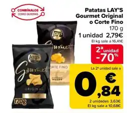 Carrefour Patatas LAY'S Gourmet Original o Corte Fino 170 g oferta