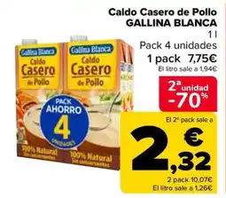 Carrefour Caldo Casero de Pollo GALLINA BLANCA oferta