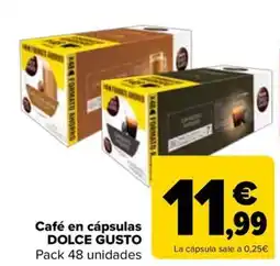 Carrefour Café en cápsulas DOLCE GUSTO oferta