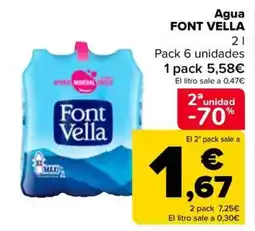 Carrefour Agua FONT VELLA oferta