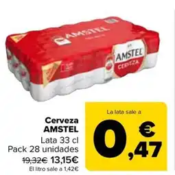 Carrefour Cerveza AMSTEL oferta