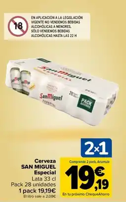 Carrefour Cerveza SAN MIGUEL Especial oferta