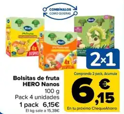 Carrefour Bolsitas de fruta HERO Nanos oferta