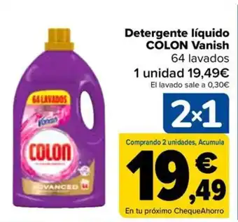 Carrefour Detergente líquido COLON Vanish oferta