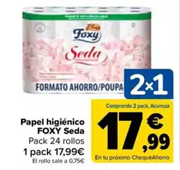 Carrefour Papel higiénico FOXY Seda oferta