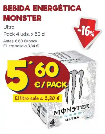 AhorraMas BEBIDA ENERGÉTICA MONSTER oferta
