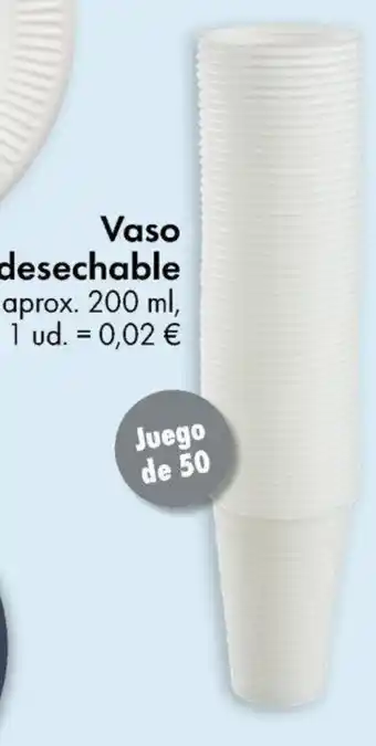 TEDi Vaso desechable oferta