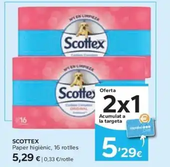 Caprabo SCOTTEX Paper higiènic, 16 rotlles oferta