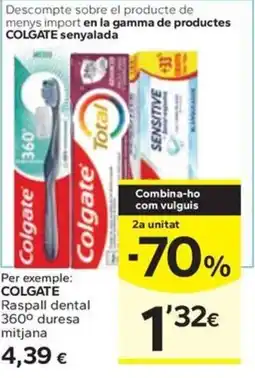 Caprabo COLGATE Raspall dental 360° duresa mitjana oferta