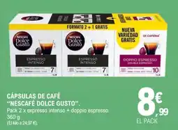E.Leclerc CÁPSULAS DE CAFÉ "NESCAFÉ DOLCE GUSTO". oferta