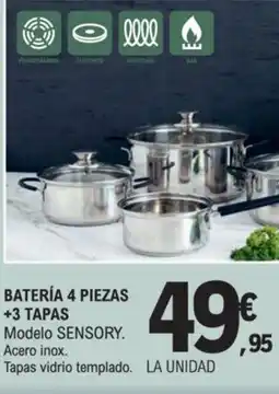 E.Leclerc BATERÍA 4 PIEZAS +3 TAPAS oferta