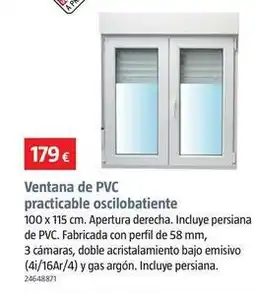 Bauhaus Ventana de pvc practicable oscilobatiente oferta