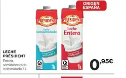 El Corte Inglés LECHE PRÉSIDENT oferta