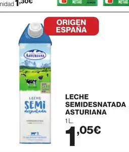 El Corte Inglés LECHE SEMIDESNATADA ASTURIANA oferta