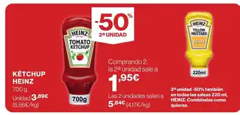El Corte Inglés KÉTCHUP HEINZ oferta