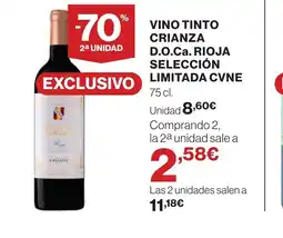 El Corte Inglés VINO TINTO CRIANZA D.O.Ca. RIOJA oferta