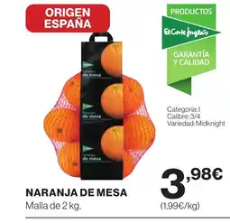 El Corte Inglés NARANJA DE MESA oferta