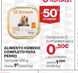 El Corte Inglés ALIMENTO HÚMEDO COMPLETO PARA PERRO oferta
