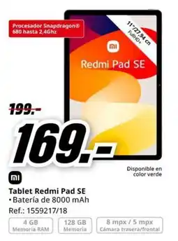 MediaMarkt Tablet Redmi Pad SE oferta