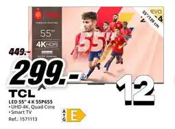 MediaMarkt TCL LED 55" 4K 55P655 oferta