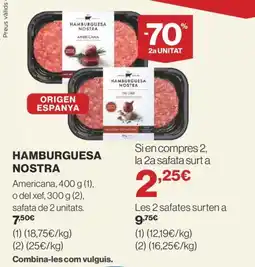 Supercor Exprés HAMBURGUESA NOSTRA oferta