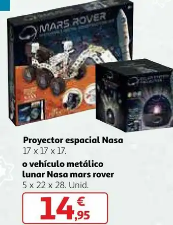 Alcampo Proyector espacial nasa o vehículo metálico lunar nasa mars rover oferta