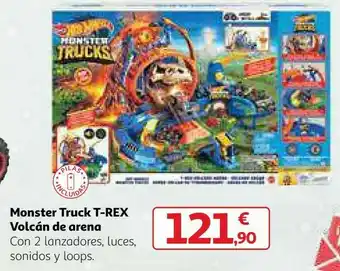 Alcampo Monster truck t-rex volcán de arena oferta