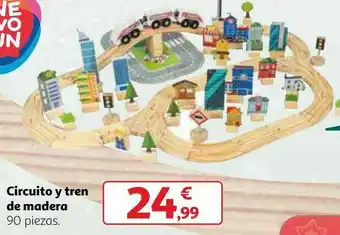 Alcampo Circuito y tren de madera oferta