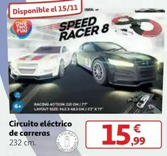 Alcampo Circuito eléctrico de carreras oferta