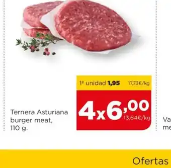 Alimerka Ternera Asturiana burger meat, 110 g. oferta