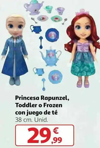 Princesa rapunzel, toddler o frozen con juego de té
