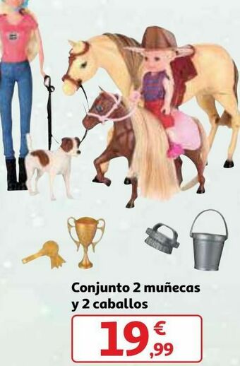 Alcampo Conjunto 2 muñecas y 2 caballos oferta