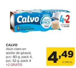 Alimerka CALVO Atún claro en aceite de girasol oferta
